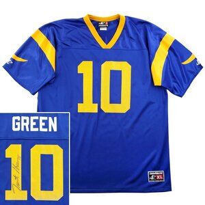 Rams Vintage Jersey Signed Trent Green 10 Logo Athletic Super Bowl Season XL